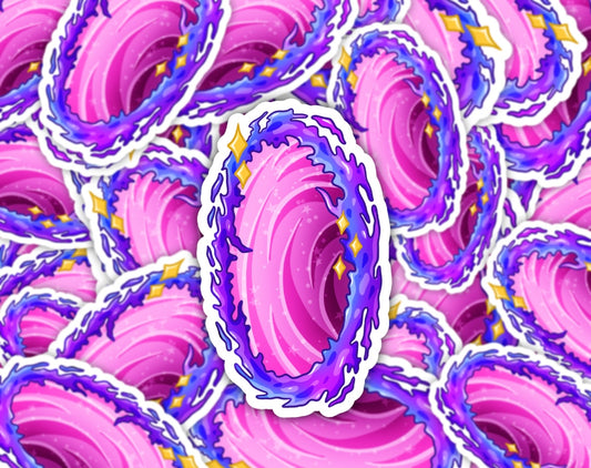 Cosmic Portal Swirl Vinyl Sticker