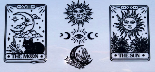 Sun & Moon Tarot UV DTF Wrap