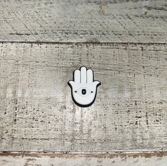 White Hamsa Shoe Charm