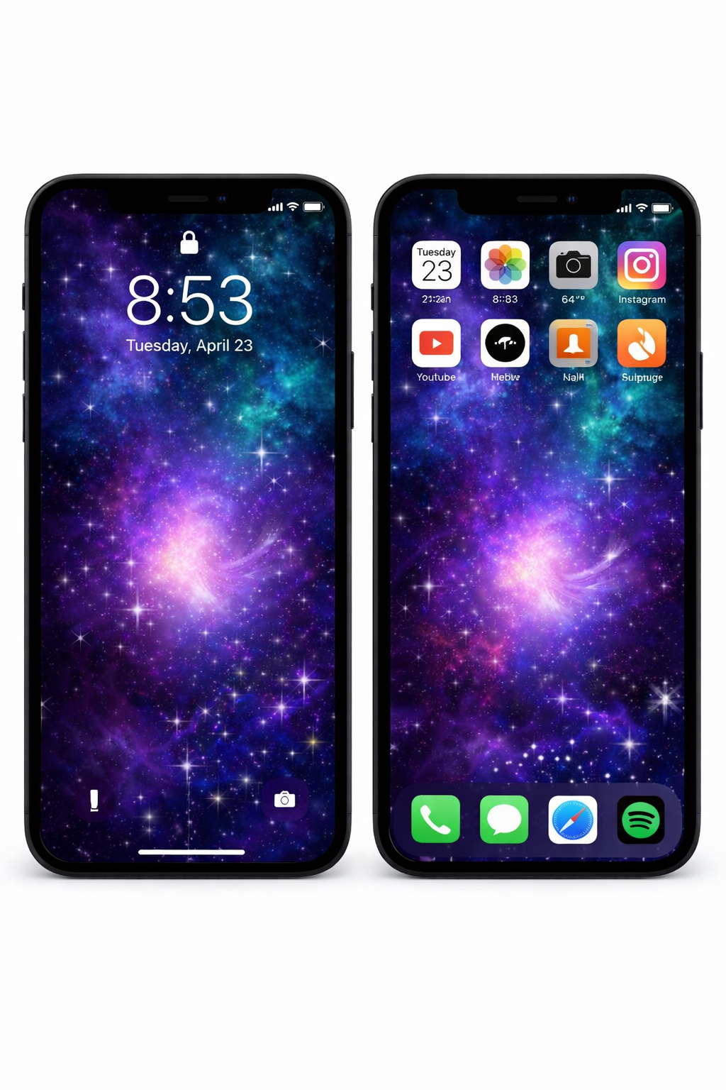🌙 Cosmic Bloom: Shadow Edition — Digital Wallpaper
