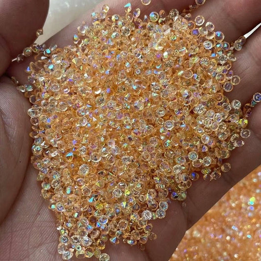 Champagne AB 3mm Pointback Crystals