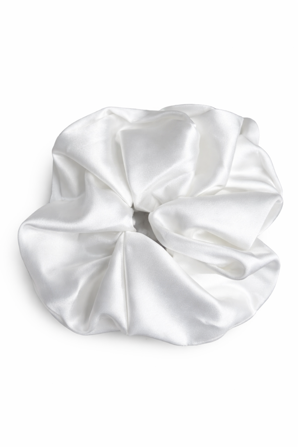 Oversized Satin Scrunchie – Soft Ivory