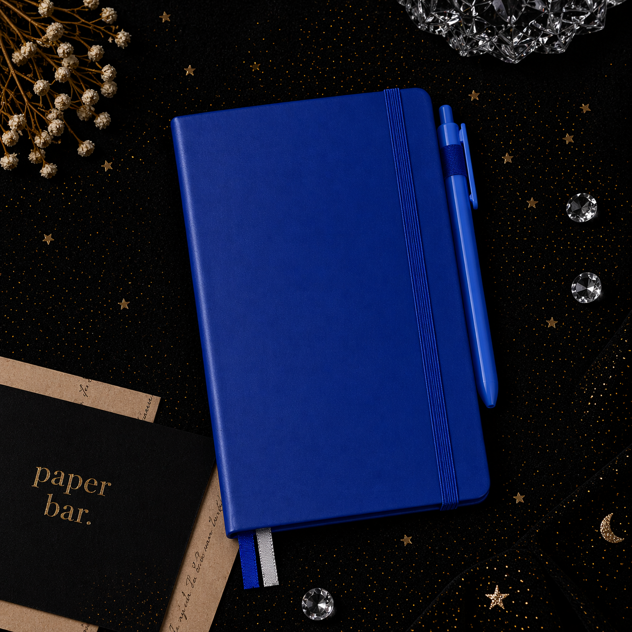 A5 Hardcover Journal Notebook – Elastic Closure + Pen Holder