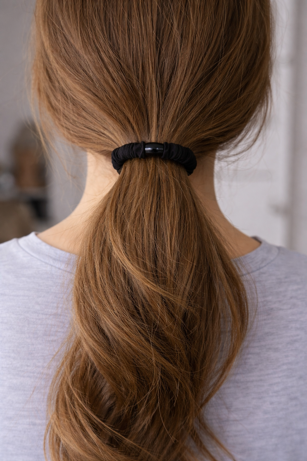 Slim Silk Scrunchie Hair Tie Bracelet – Soft Stretch Elastic