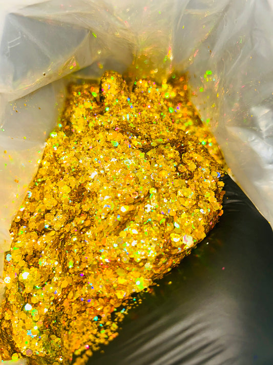 Gold Holographic Chunky Glitter