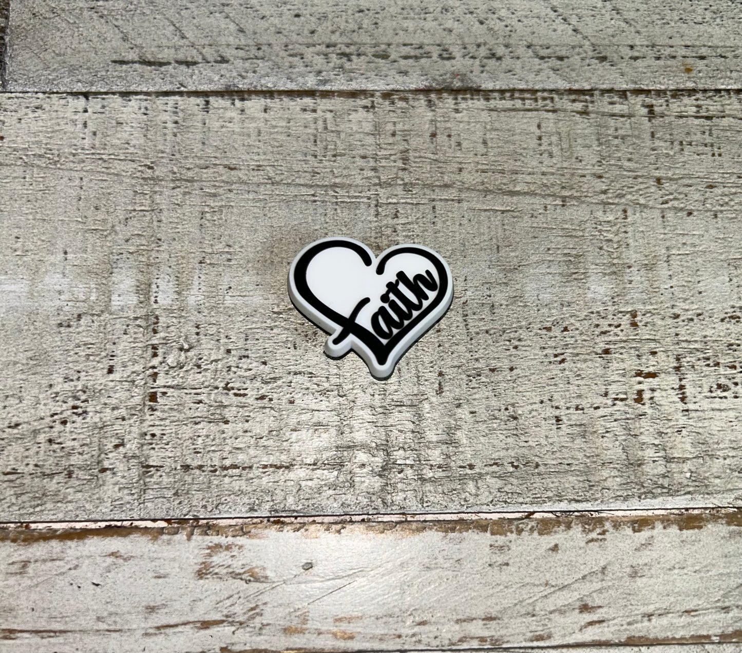 Faith Heart Shoe Charm