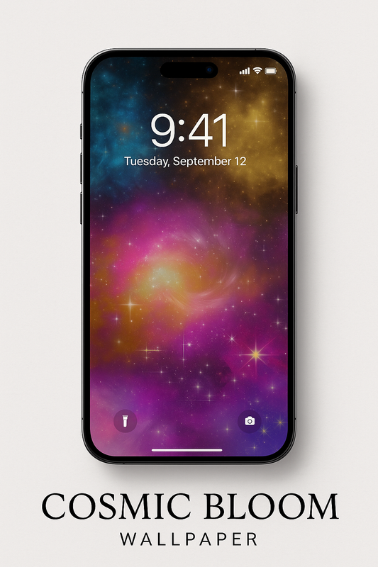 Cosmic Bloom Wallpaper — Digital Download