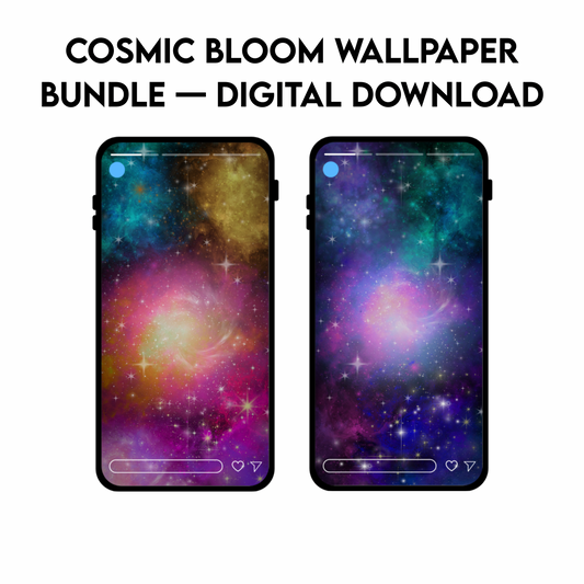 Cosmic Bloom Wallpaper Bundle — Digital Download