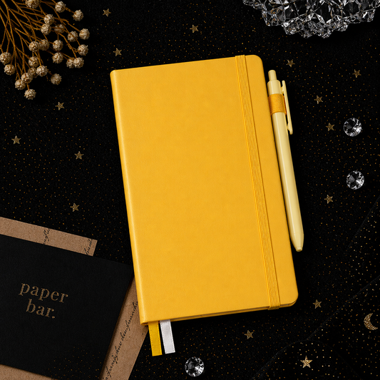 A5 Hardcover Journal Notebook – Elastic Closure + Pen Holder