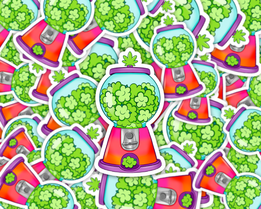 Gumball Greens Machine Vinyl Sticker