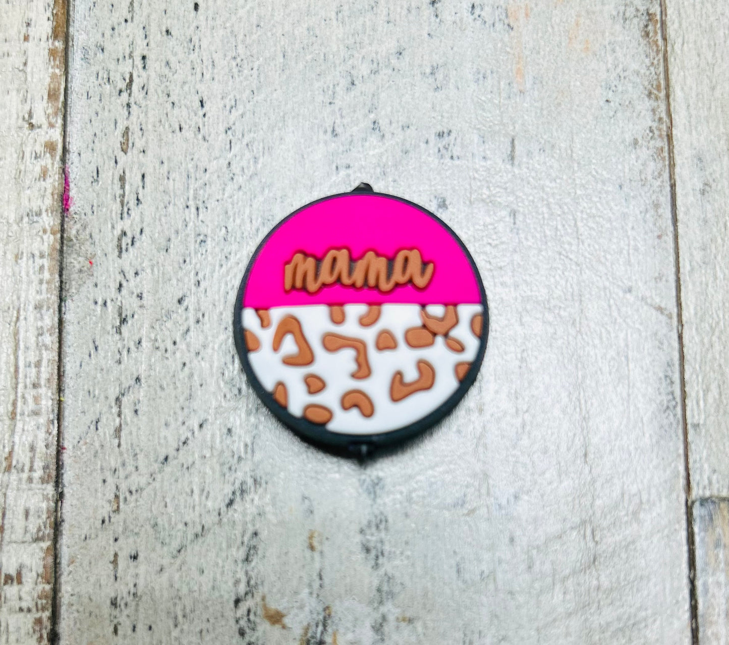 Mama Mode Focal Bead Pink/Brown