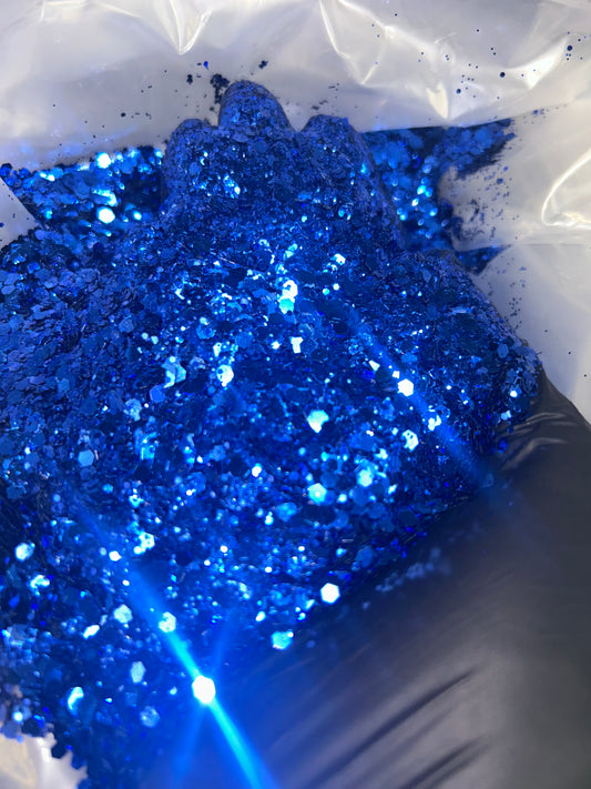 Royal Blue Metallic Chunky Glitter