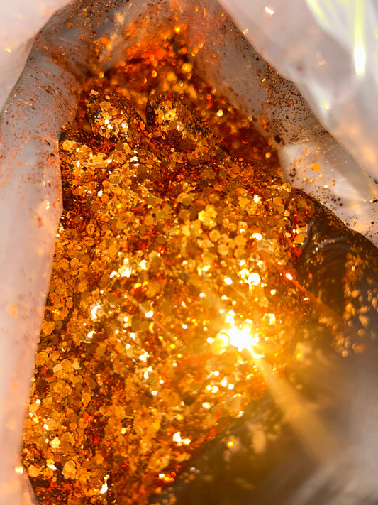 Antique Copper Metallic Chunky Glitter