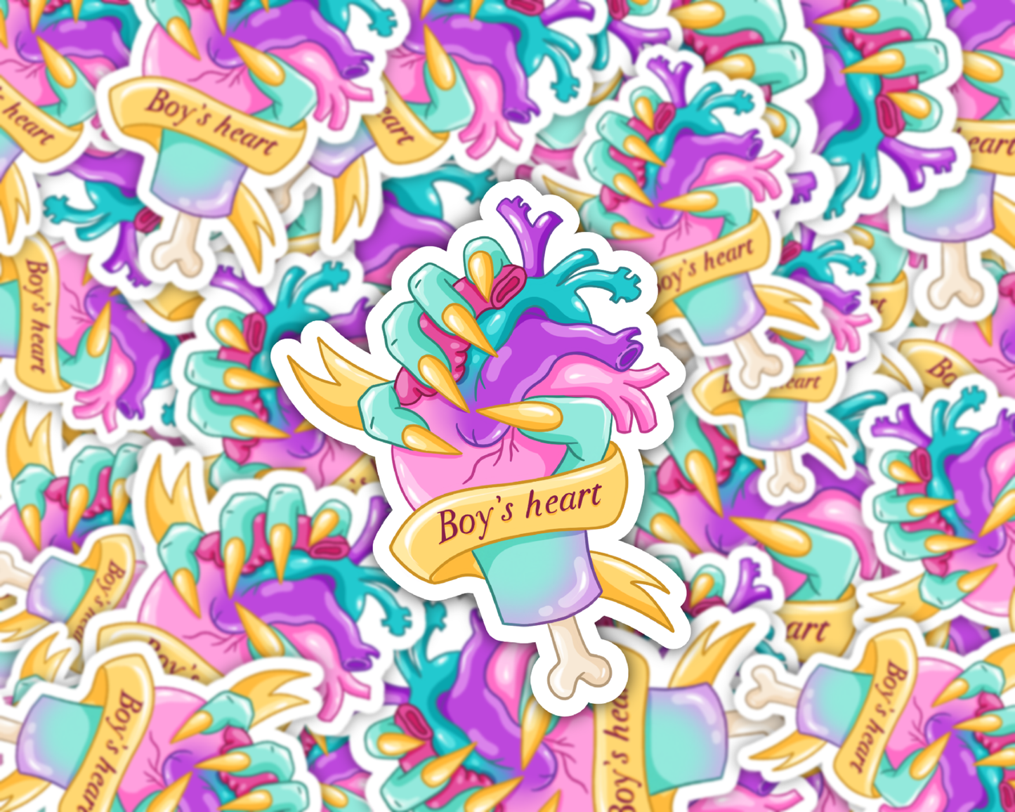 Boy’s Heart Vinyl Sticker