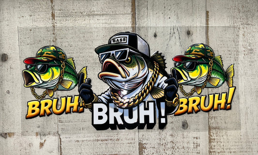 Bruh Bass UV DTF Wrap