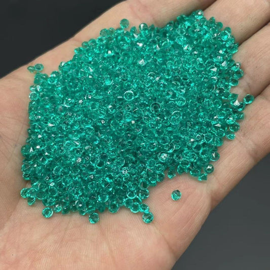 Blue Zircon 3mm Pointback Crystals