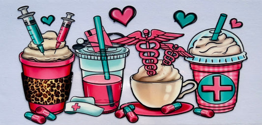 Nurse Fuel – Coffee Edition UV DTF Wrap