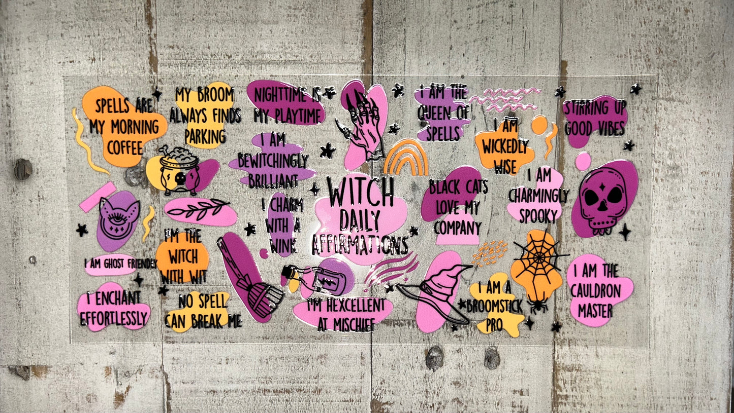 Witchy Daily Affirmations UV DTF Wrap