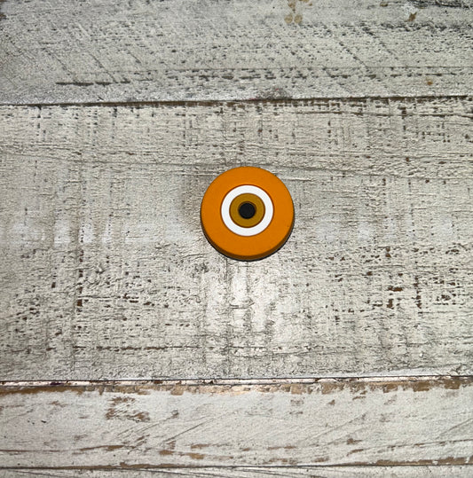 Orange Evil Eye Shoe Charm