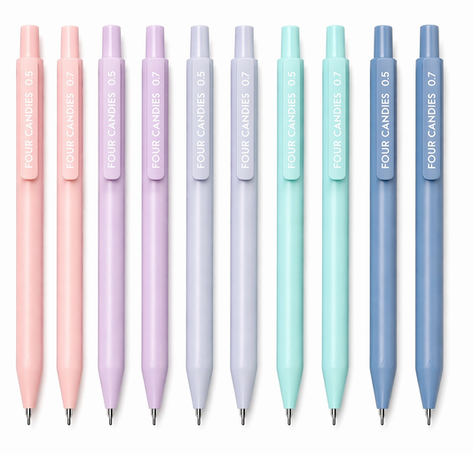 Pastel Mechanical Pencils — 0.5 & 0.7 mm (5 Colors)