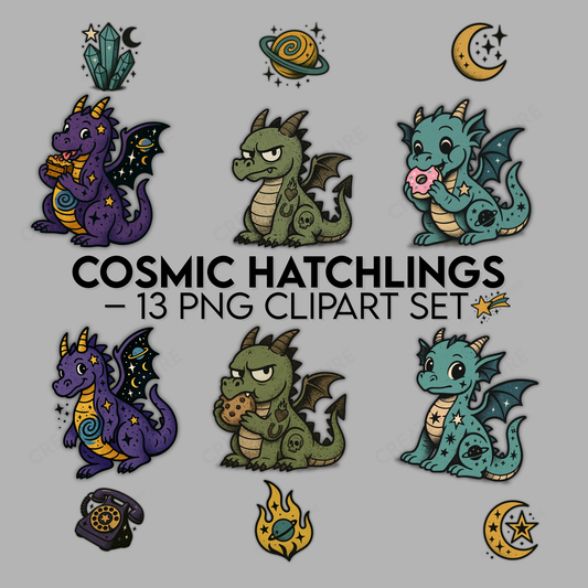 ⭐ COSMIC HATCHLINGS — 13 PNG CLIPART SET