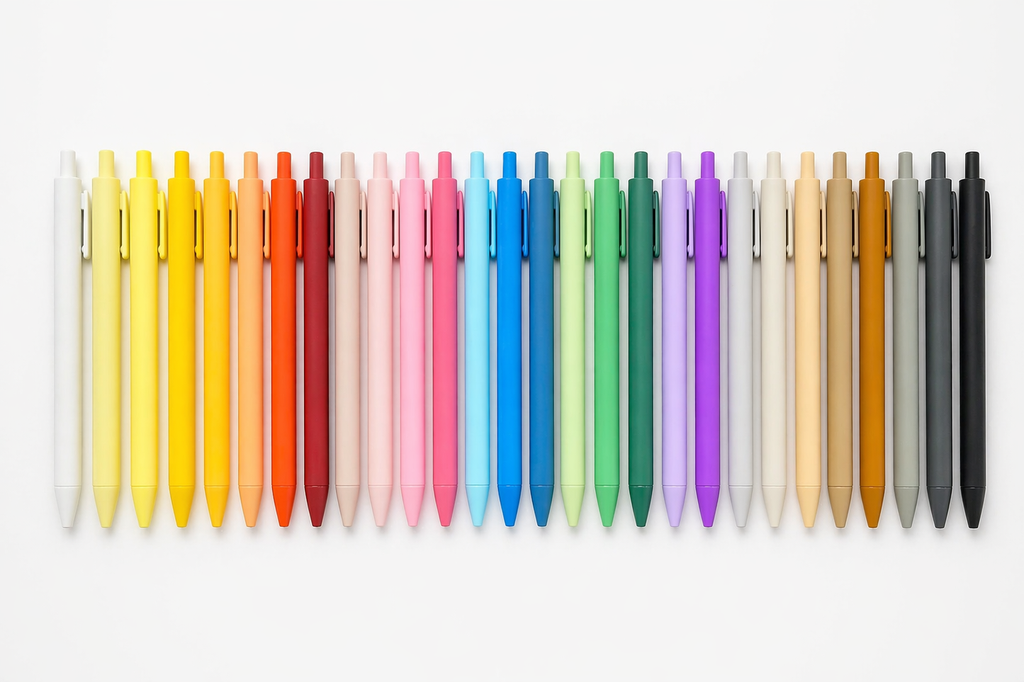 Matte Color Gel Pens — Black Ink (31 Colors)