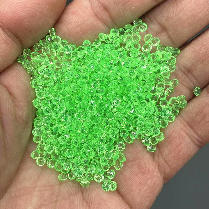 Neon Green 3mm Pointback Crystals