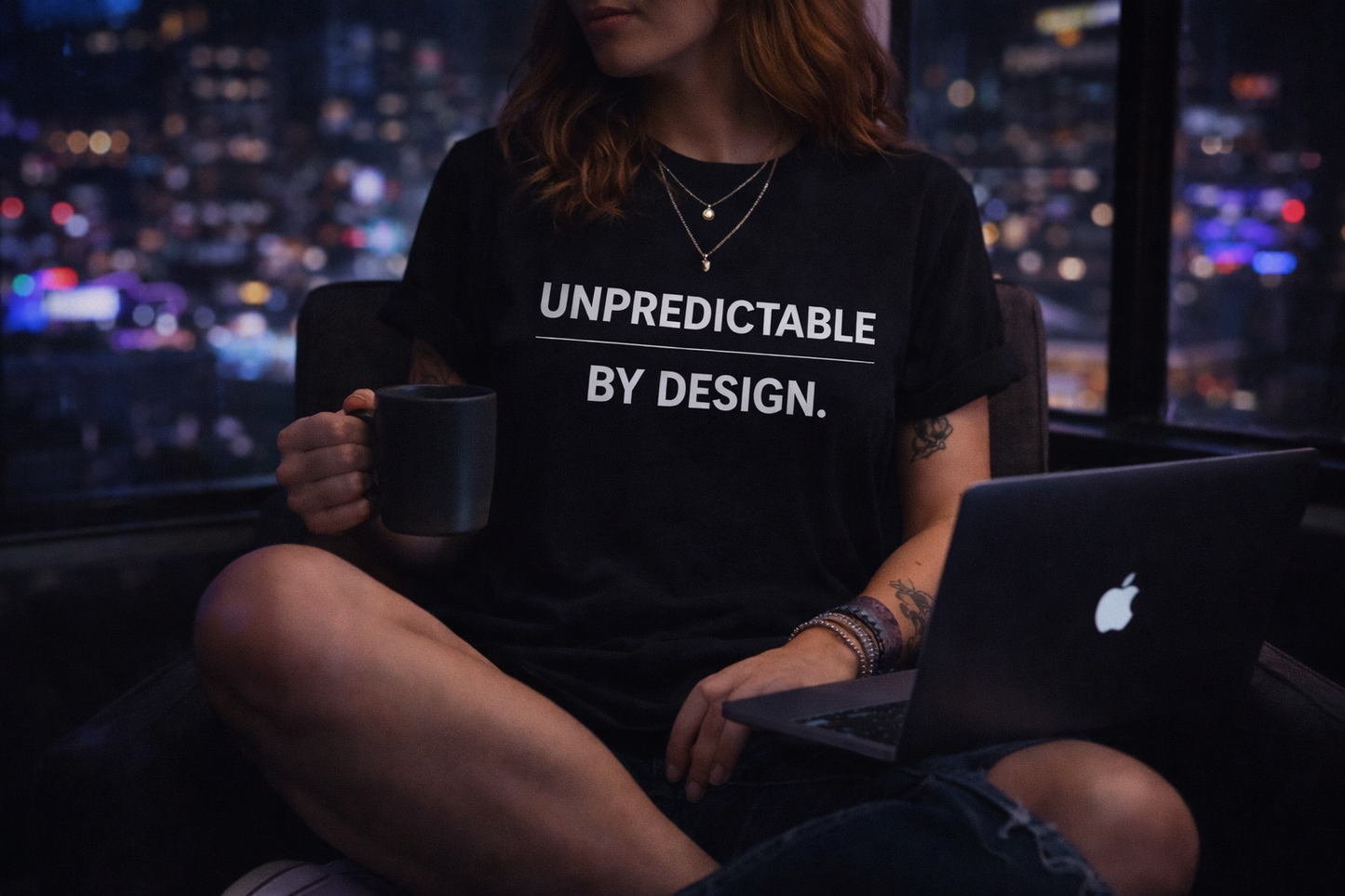 Unpredictable by Design Tee – Minimal Statement Shirt