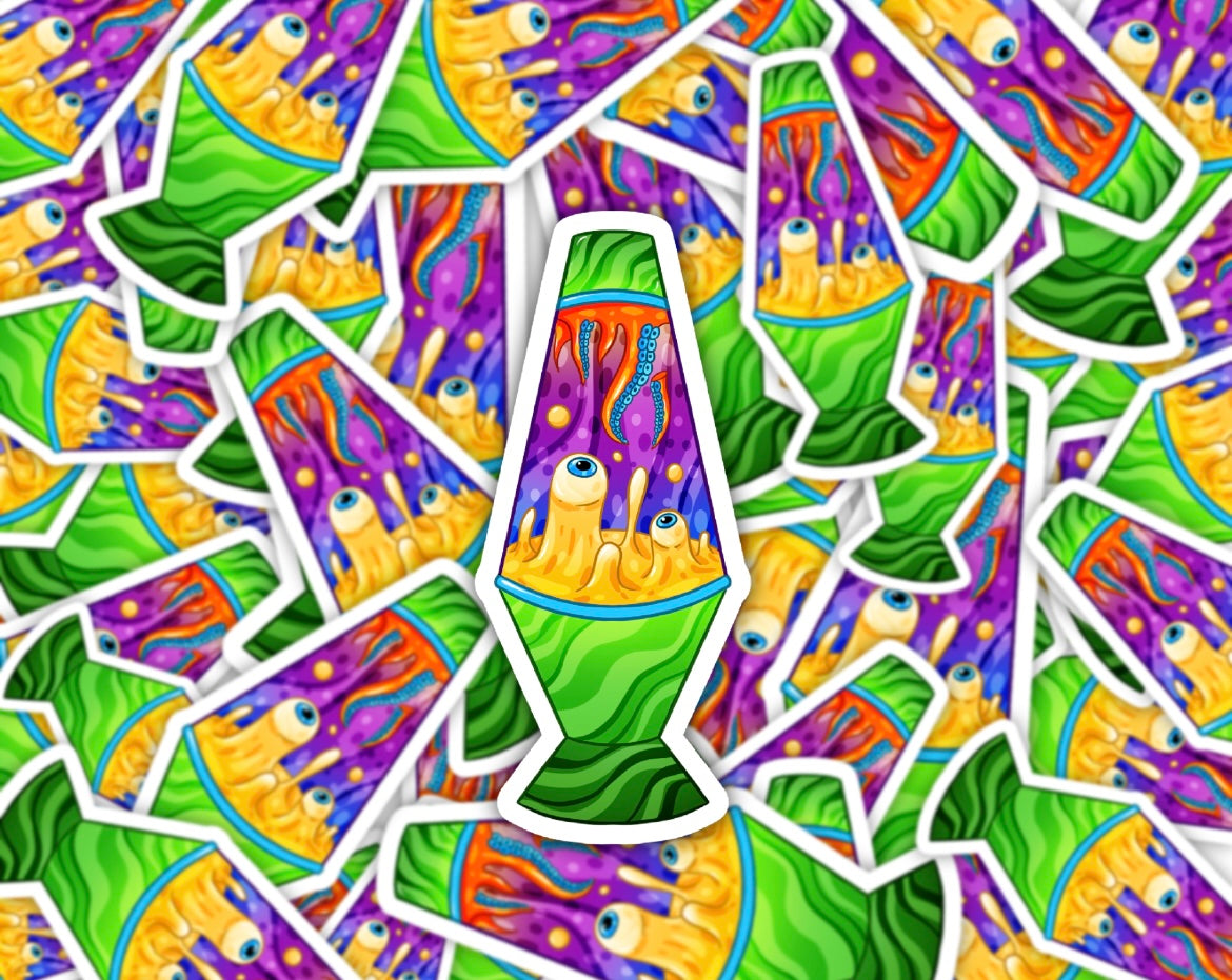 Monster Lava Lamp Vinyl Sticker