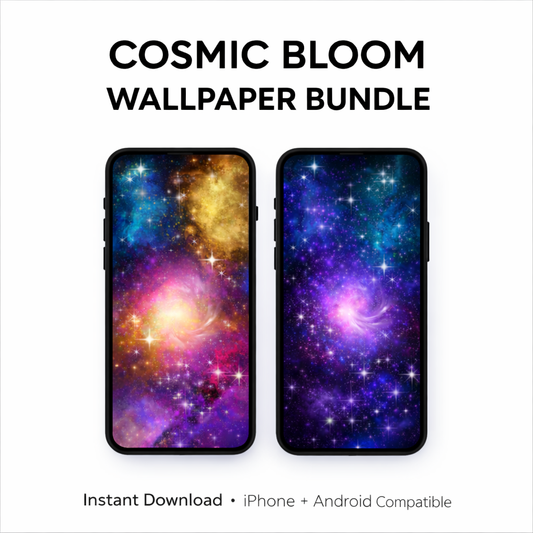 Cosmic Bloom Wallpaper Bundle — Digital Download