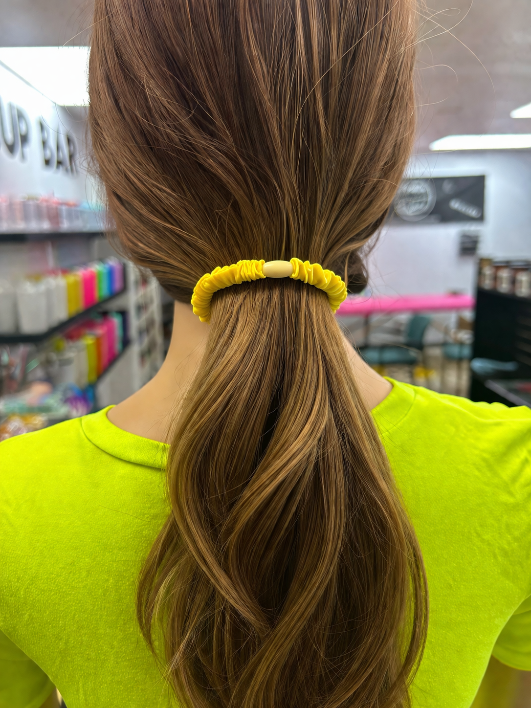 Slim Silk Scrunchie Hair Tie Bracelet – Soft Stretch Elastic