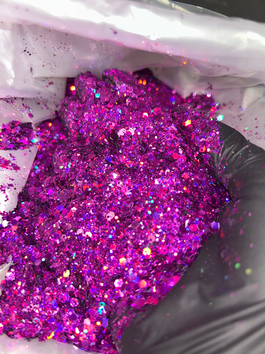 Purple Holographic Chunky Glitter