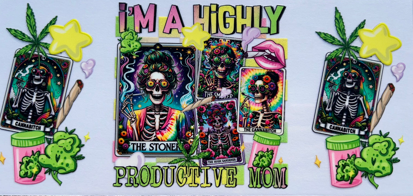 Highly Productive Mom UV DTF Wrap