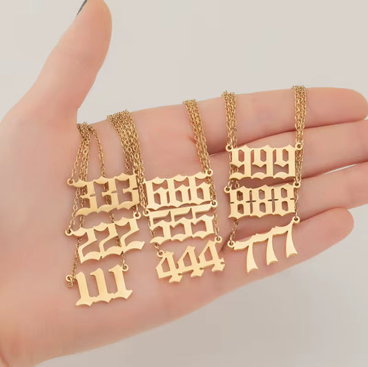 ✨ Angel Number Necklace | 111, 222, 333 & More