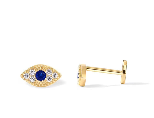 Gold Evil Eye Labret – 16G / 6mm