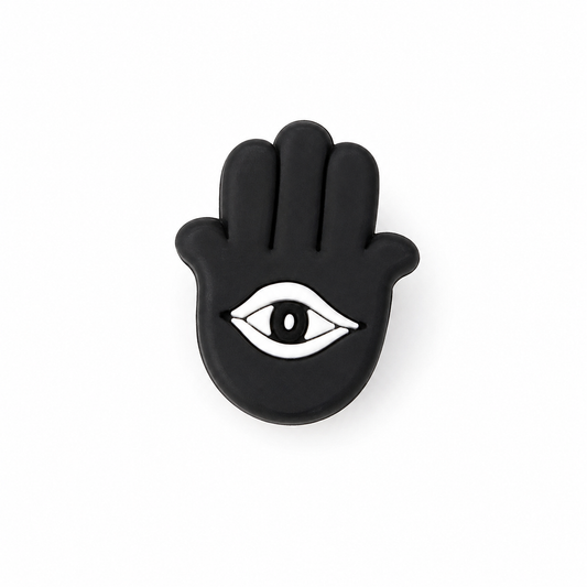 Black Hamsa Shoe Charm