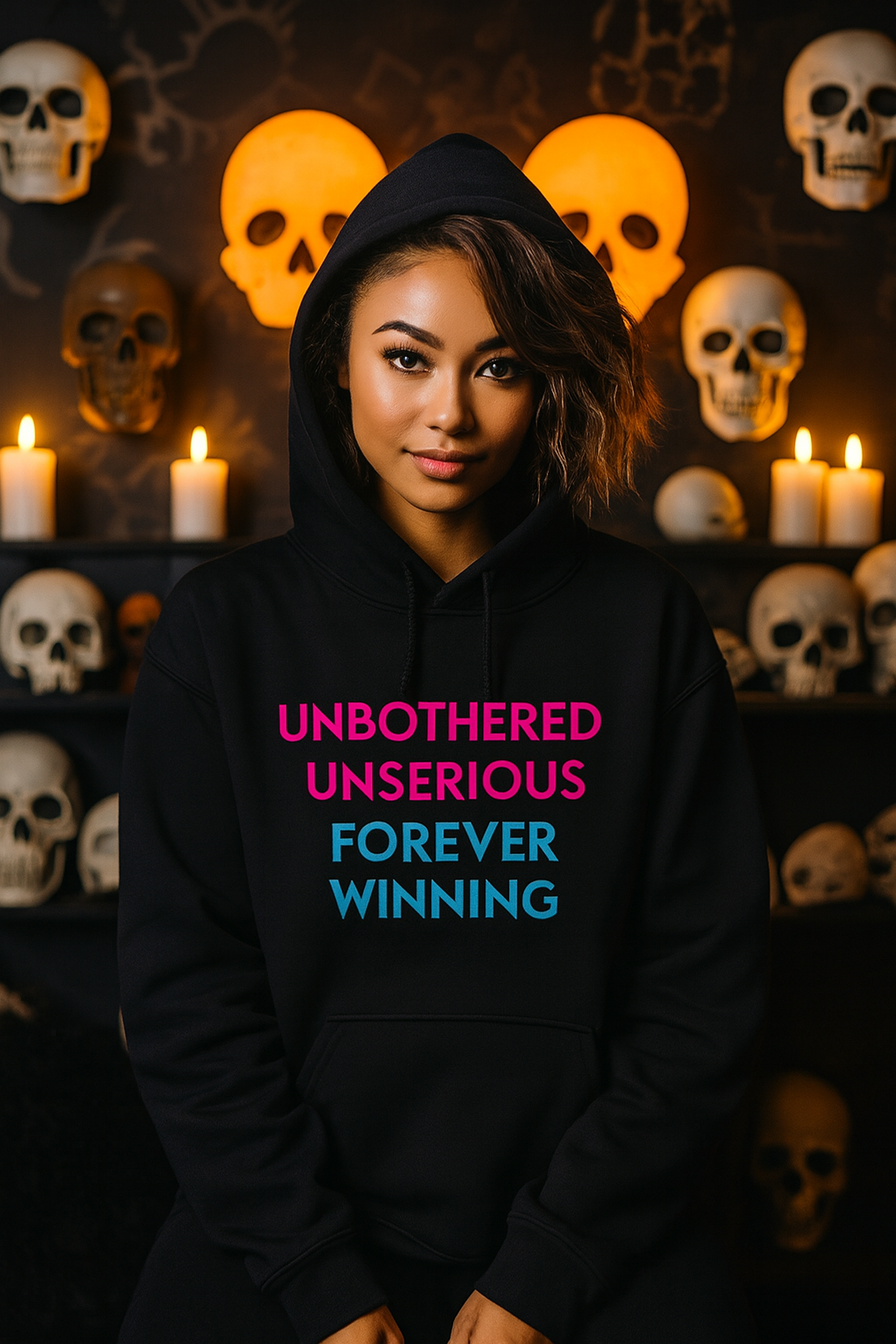 Unbothered Unserious Forever Winning Hoodie — The Unserious Era