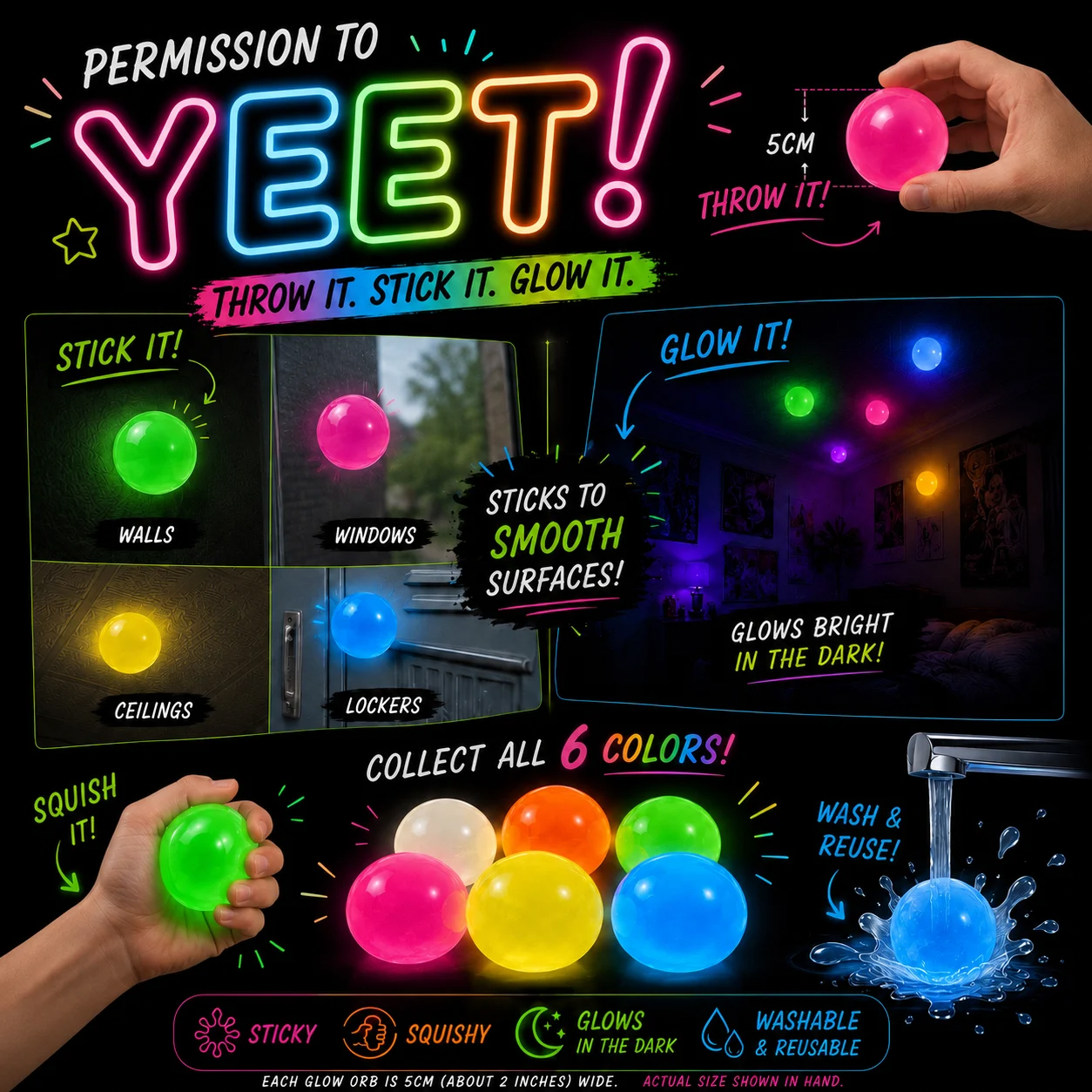 Permission to Yeet™ Glow Orbs